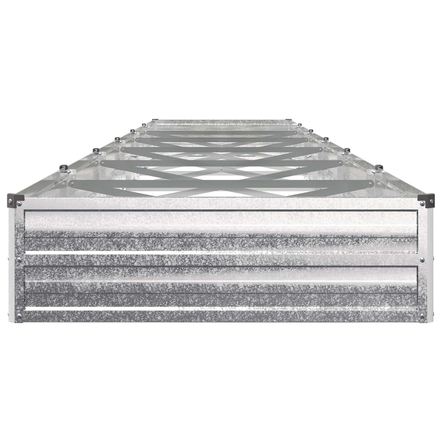 Raised Garden Bed Silver 480 x 80 x 24 cm galvanized