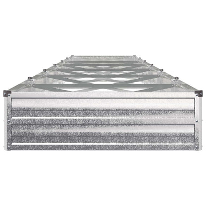 Raised Garden Bed Silver 480 x 80 x 24 cm galvanized