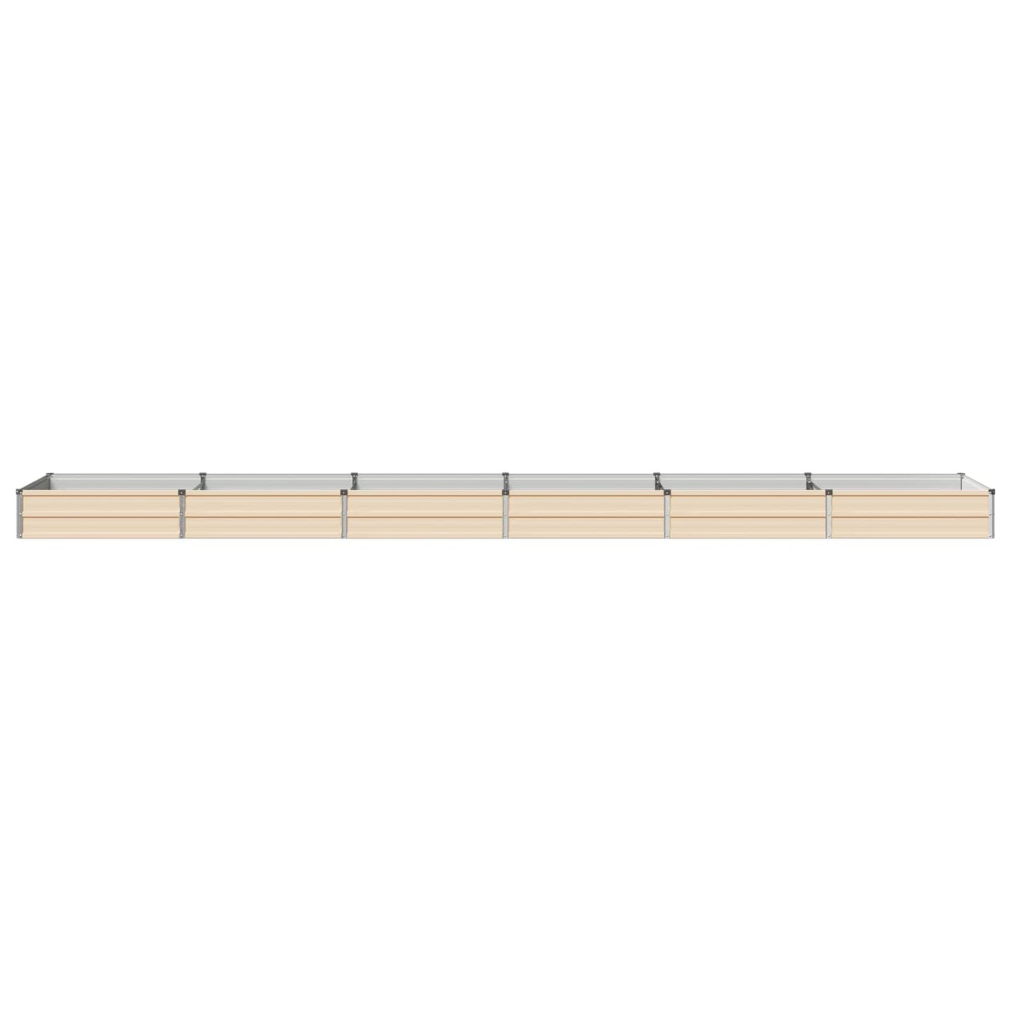 Raised Garden Bed Ivory 480 x 80 x 24 cm cold-rolled steel