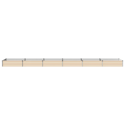 Raised Garden Bed Ivory 480 x 80 x 24 cm cold-rolled steel