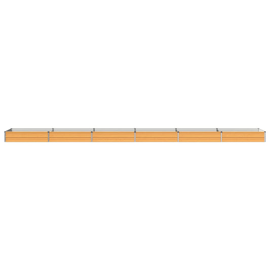 Raised Garden Bed Natural 600 x 80 x 24 cm cold-rolled steel