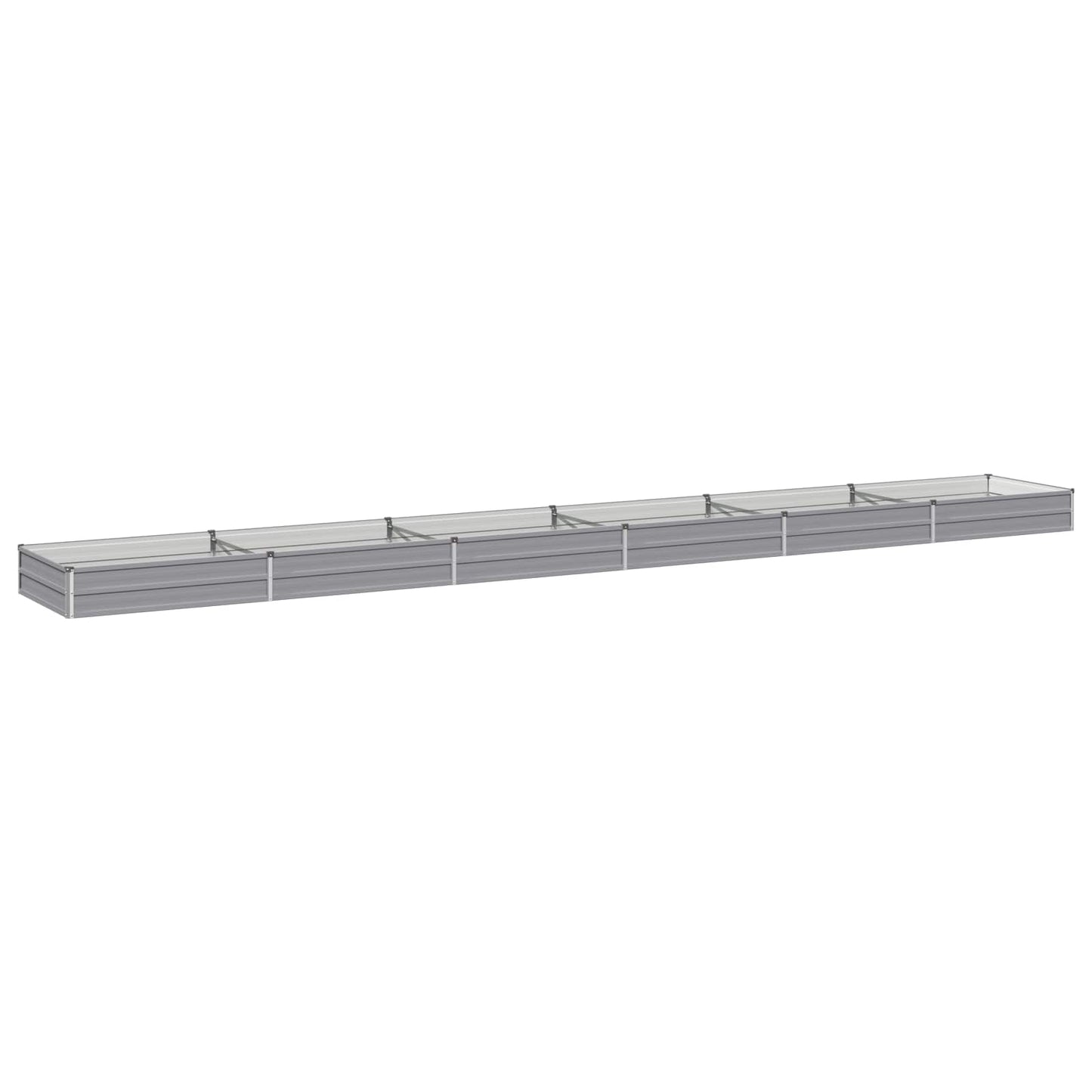 Raised Garden Bed Grey 600 x 80 x 24 cm cold-rolled steel