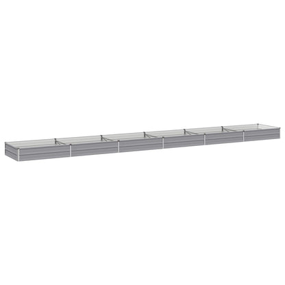 Raised Garden Bed Grey 600 x 80 x 24 cm cold-rolled steel
