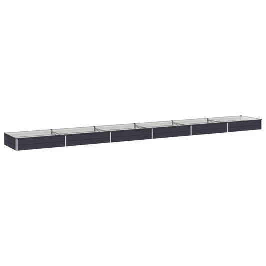 Raised Garden Bed Anthracite 600 x 80 x 24 cm cold-rolled steel