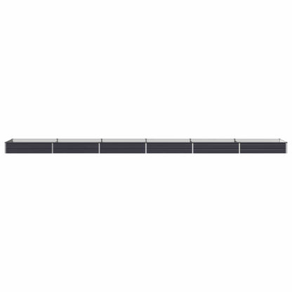 Raised Garden Bed Anthracite 600 x 80 x 24 cm cold-rolled steel