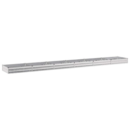 Raised Garden Bed Silver 600 x 80 x 24 cm galvanized