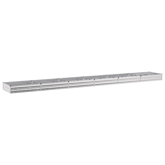 Raised Garden Bed Silver 600 x 80 x 24 cm galvanized