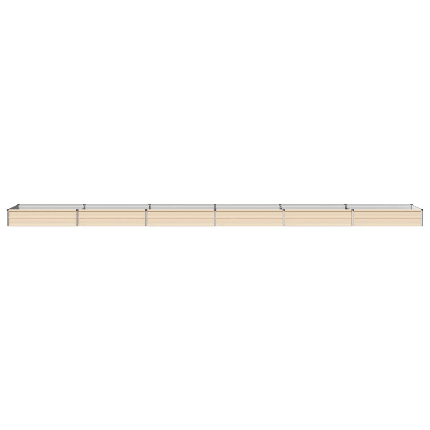 Raised Garden Bed Ivory 600 x 80 x 24 cm cold-rolled steel