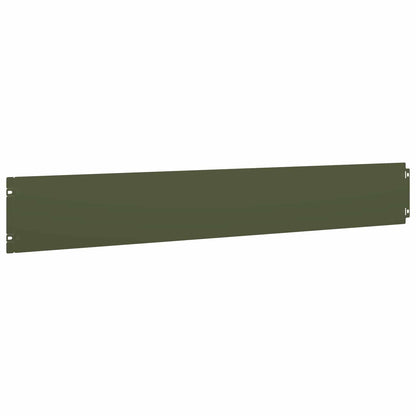 Lawn Edging 30 pcs 15 x 103 cm Steel Olive Green