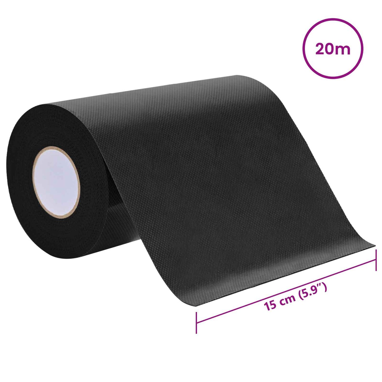 Artificial Grass Tape Self-adhesive Black 20 x 0.15 cm