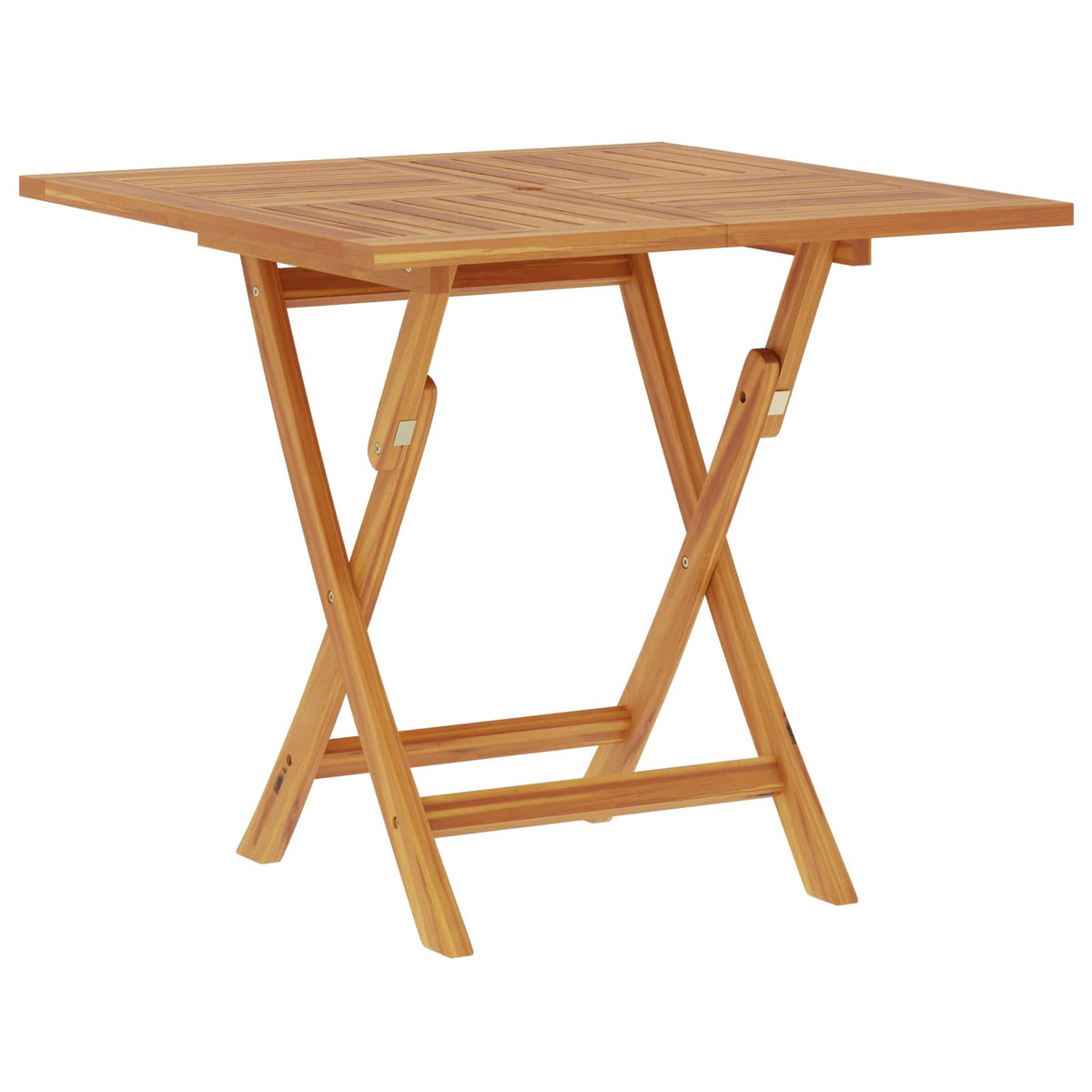 5 Piece Folding Garden Bistro Set Natural Solid Teak Wood