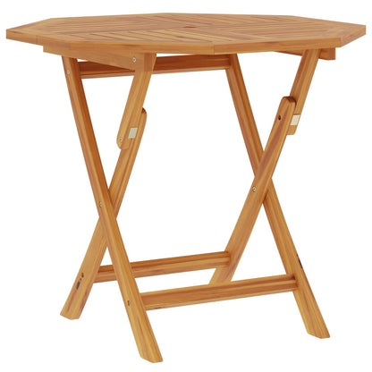 3 Piece Folding Garden Bistro Set Natural Solid Teak Wood