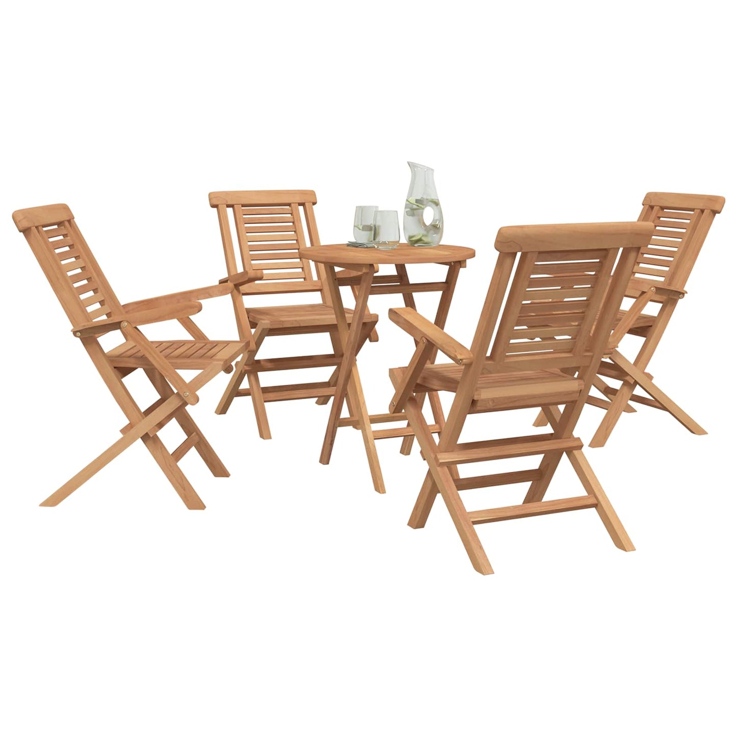 Garden Set 3 pcs Brown Soild Teak Wood