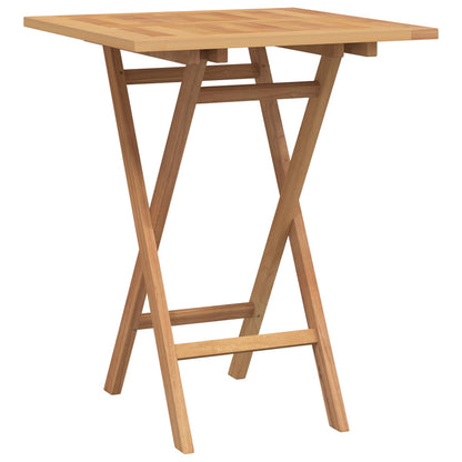 Folding Garden Dining Set 5 pcs Natural Solid Teak Wood