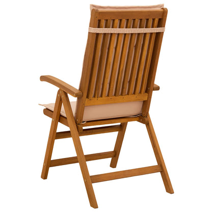 Reclining Garden Chairs 4 pcs Natural Solid Acacia Wood