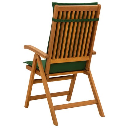 Reclining Garden Chairs 6 pcs Natural Solid Acacia Wood