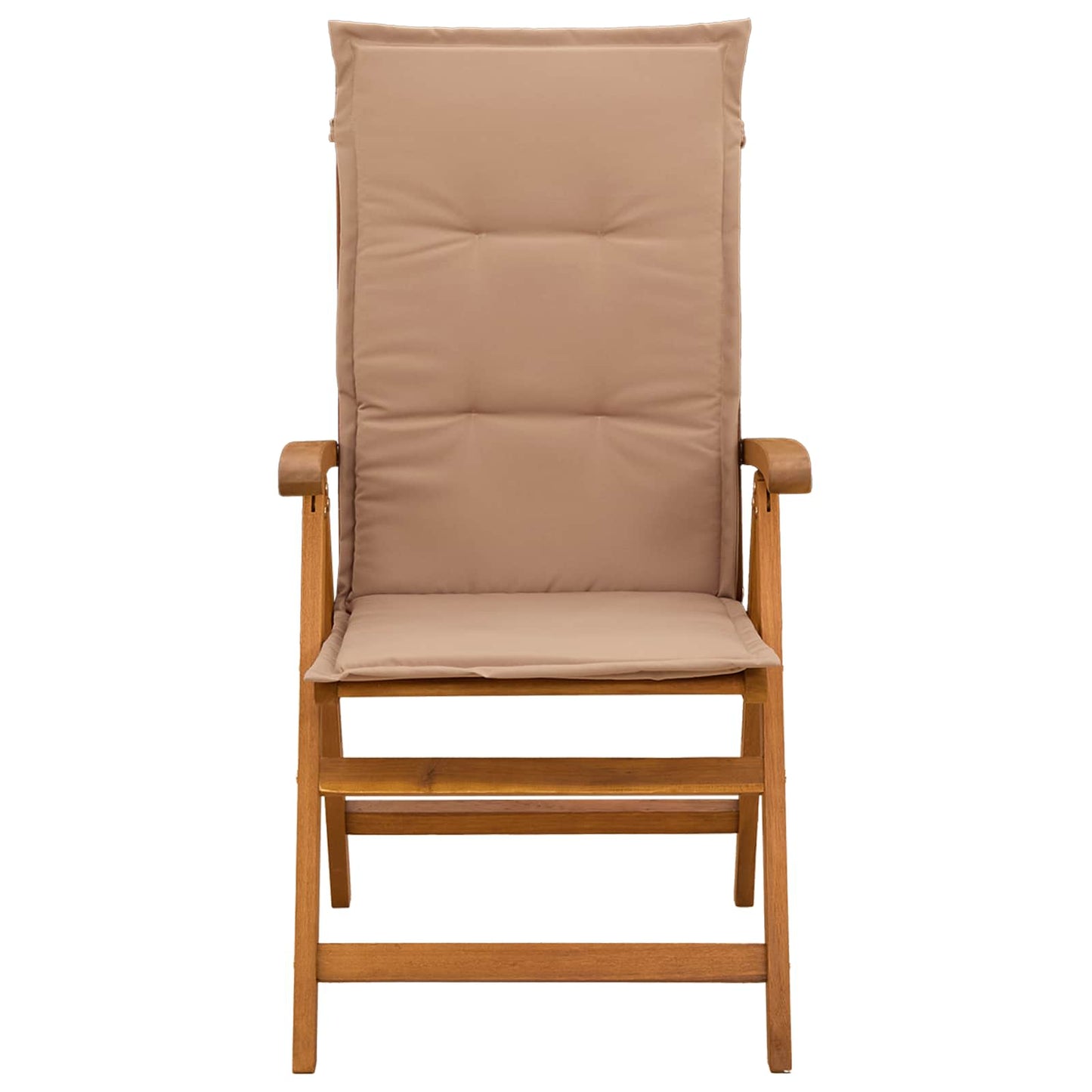Reclining Garden Chairs 8 pcs Natural Solid Acacia Wood