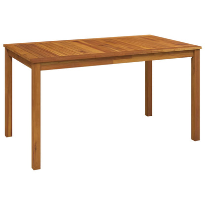 5-Piece Garden Dining Set Natural Solid Acacia Wood
