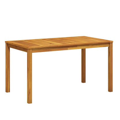 5-Piece Garden Dining Set Natural Solid Acacia Wood