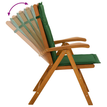 5-Piece Garden Dining Set Natural Solid Acacia Wood
