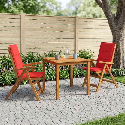 3-Piece Garden Dining Set Natural Solid Acacia Wood
