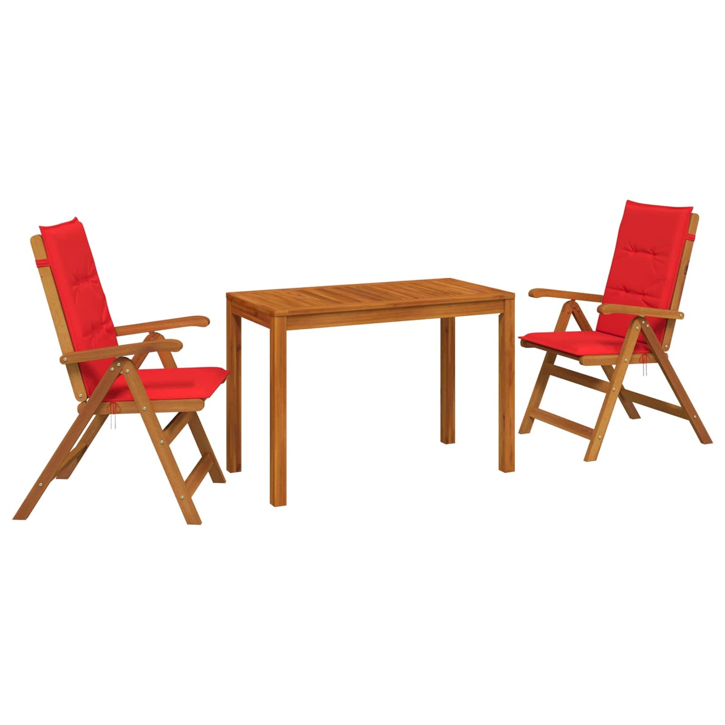 3-Piece Garden Dining Set 3 pcs Natural Solid Acacia Wood