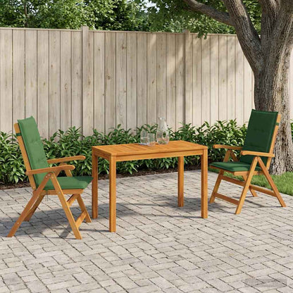 3-Piece Garden Dining Set 3 pcs Natural Solid Acacia Wood