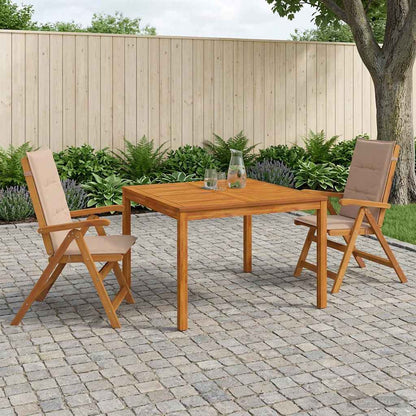 3-Piece Garden Dining Set 3 pcs Natural Solid Acacia Wood