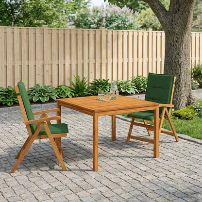 3-Piece Garden Dining Set 3 pcs Natural Solid Acacia Wood