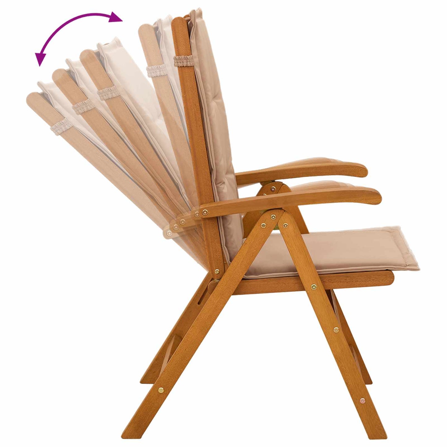 5-Piece Garden Dining Set 5 pcs Natural Solid Acacia Wood