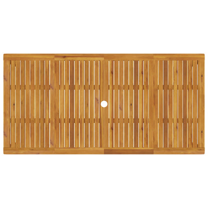 9-Piece Garden Dining Set 9 pcs Natural Solid Acacia Wood