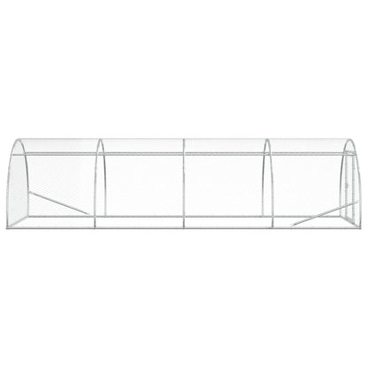 Chicken Coop Silver 400 x 150 x 100 cm Galvanised Steel