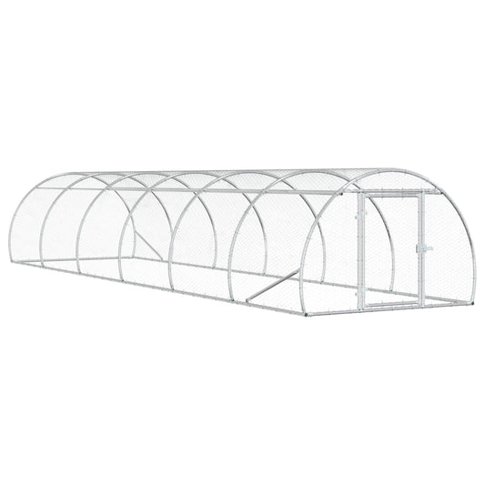 Chicken Coop Silver 600 x 150 x 100 cm Galvanised Steel