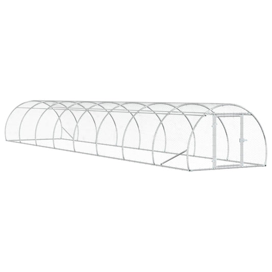 Chicken Coop Silver 800 x 150 x 100 cm Galvanised Steel