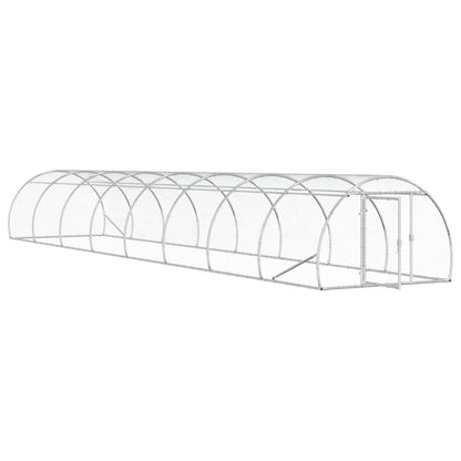 Chicken Coop Silver 800 x 150 x 100 cm Galvanised Steel