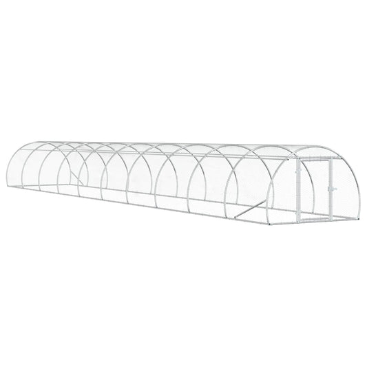 Chicken Coop Silver 1000 x 150 x 100 cm Galvanised Steel