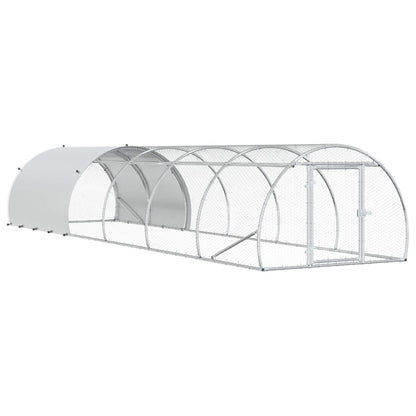 Chicken Coop Silver 600 x 150 x 100 cm Galvanised Steel