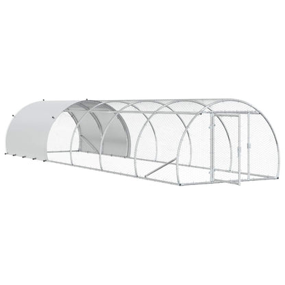Chicken Coop Silver 600 x 150 x 100 cm Galvanised Steel