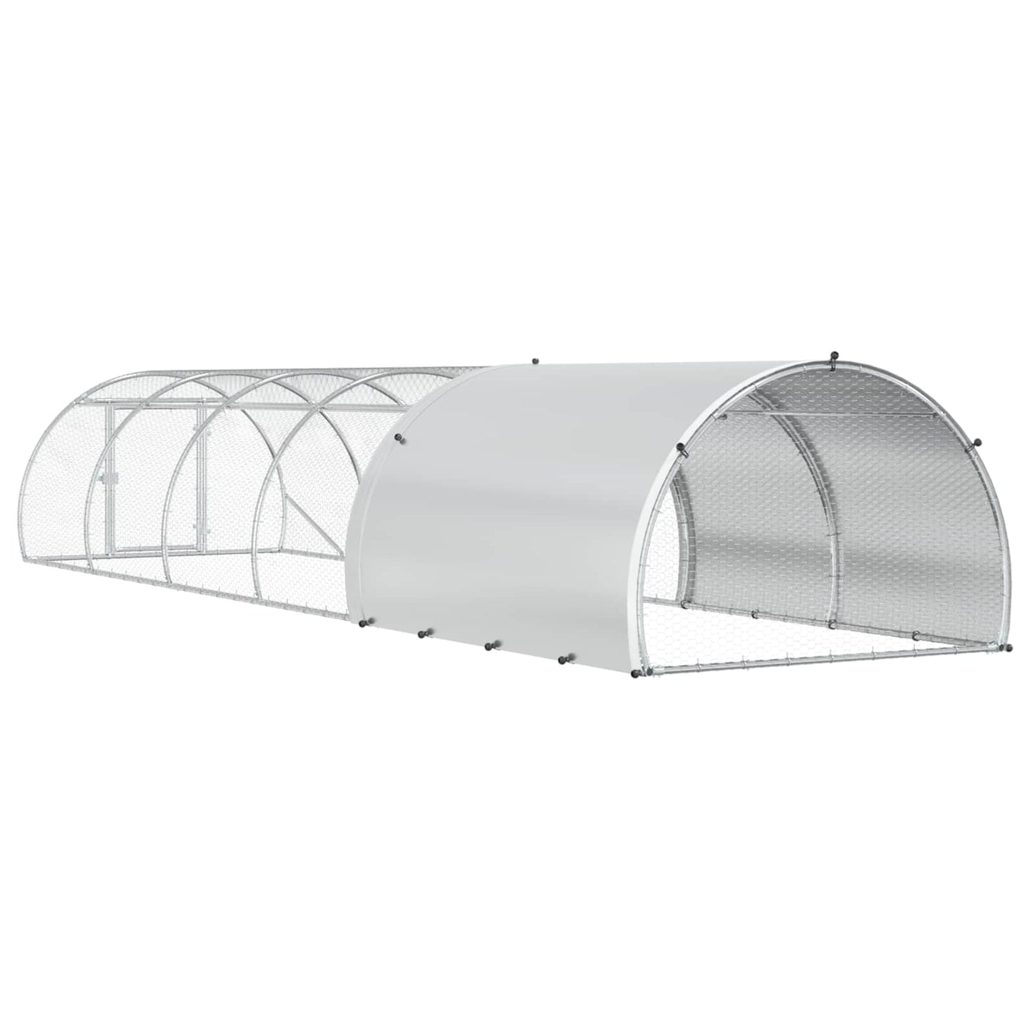 Chicken Coop Silver 600 x 150 x 100 cm Galvanised Steel