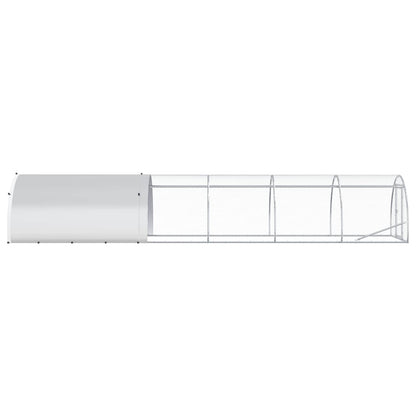 Chicken Coop Silver 600 x 150 x 100 cm Galvanised Steel