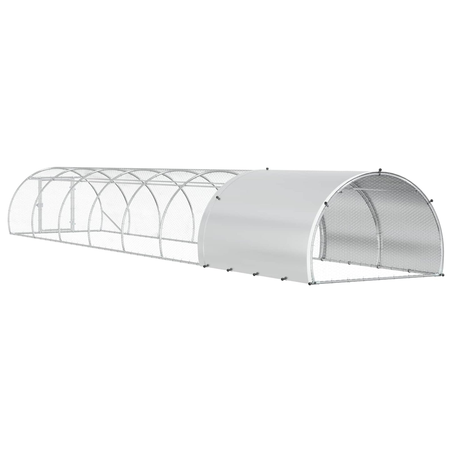 Chicken Coop Silver 800 x 150 x 100 cm Galvanised Steel