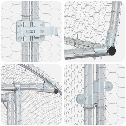 Chicken Coop Silver 1000 x 150 x 100 cm Galvanised Steel