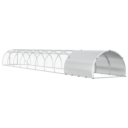 Chicken Coop Silver 1000 x 150 x 100 cm Galvanised Steel