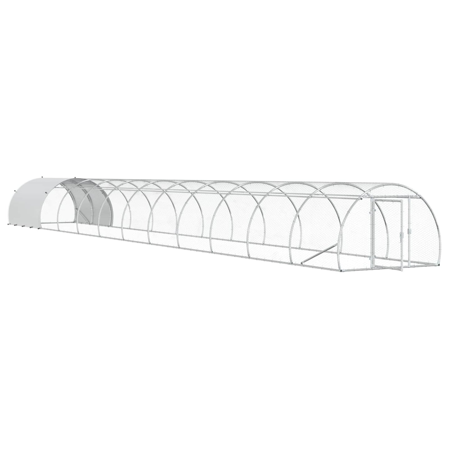 Chicken Coop Silver 1200 x 150 x 100 cm Galvanised Steel