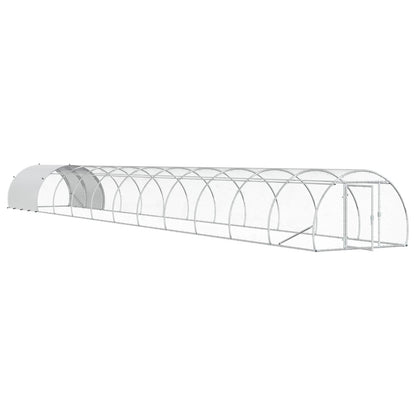 Chicken Coop Silver 1200 x 150 x 100 cm Galvanised Steel