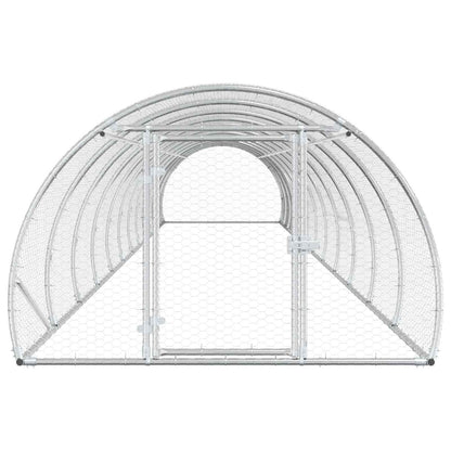 Chicken Coop Silver 1200 x 150 x 100 cm Galvanised Steel
