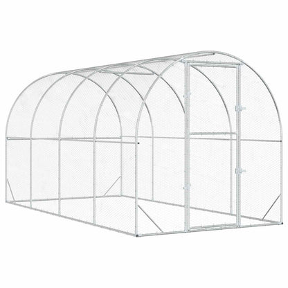 Chicken Coop Silver 400 x 200 x 200 cm Galvanised Steel