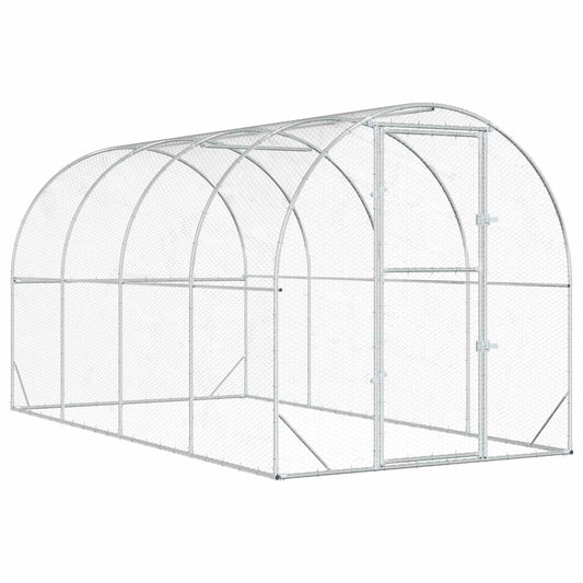 Chicken Coop Silver 400 x 200 x 200 cm Galvanised Steel