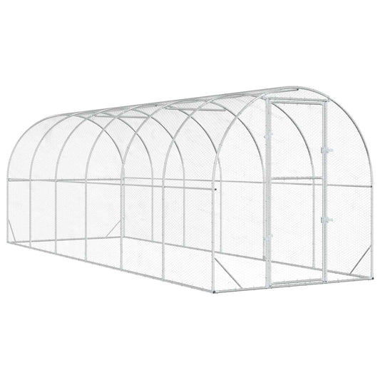 Chicken Coop Silver 600 x 200 x 200 cm Galvanised Steel