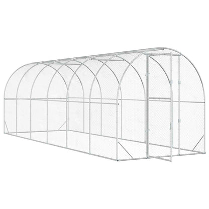 Chicken Coop Silver 600 x 200 x 200 cm Galvanised Steel